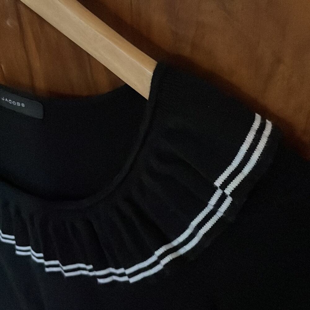 MARC JACOBS Pleated Sweater Dress Black No Size Small S - Picture 7 of 12
